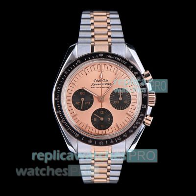 N1 Factory Swiss Replica Omega Speedmaster Rose Gold Two-Tone Stainless Steel Watch 